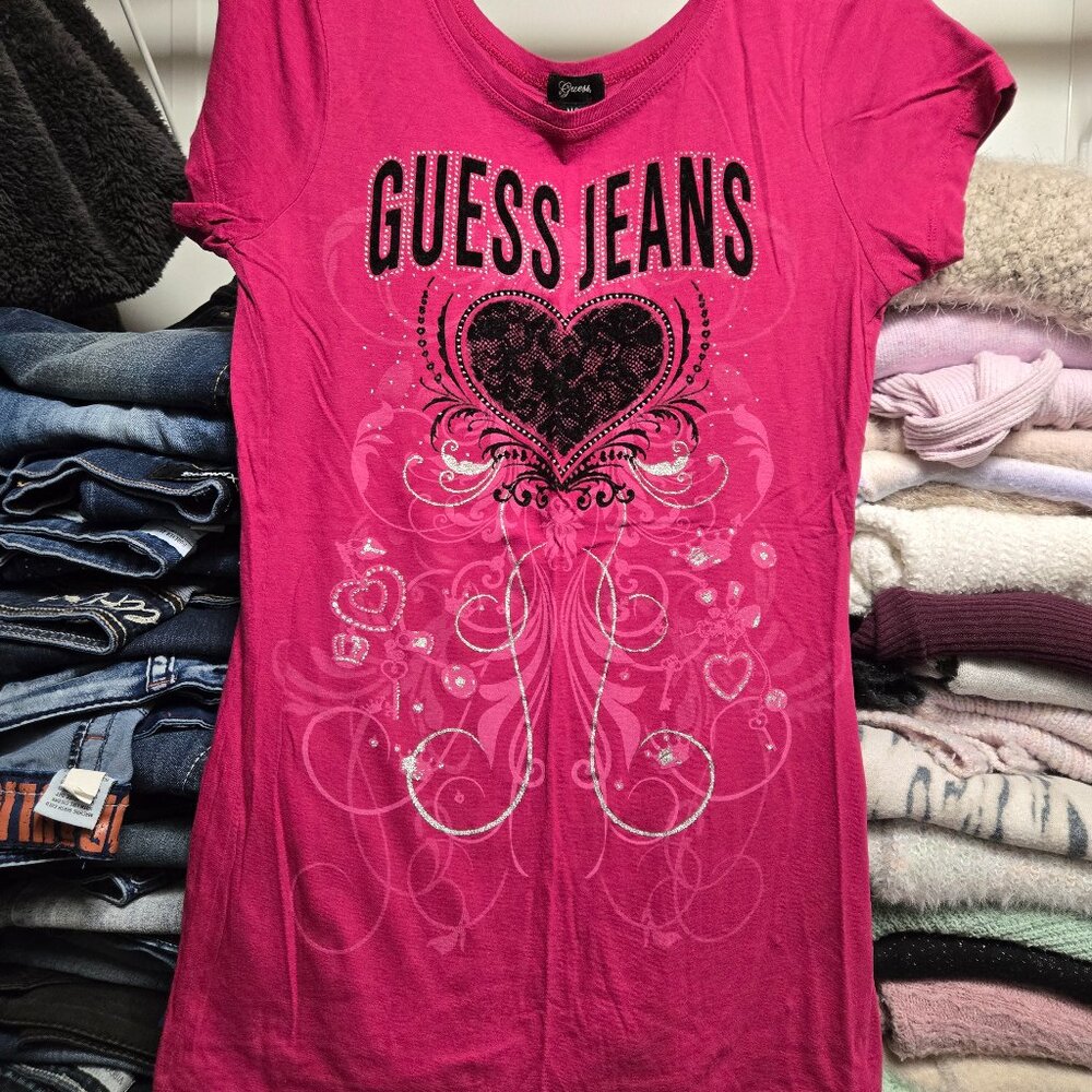 Sparkly pink Guess shirt